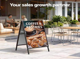 A1 Frame Sign Stand Double Sided Poster Display Board Outdoor Advertising 60x90cm SIB-AD-60X90-BK