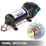 Water Pressure Diaphragm Pump, 12V FL-40 High Pressure Diaphragm Water Pump, 40PSI Automatic Self V952-FL-40GMB12V000001V0