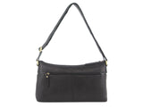 Pierre Cardin Womens Leather Perforated Cross-Body Bag with stud Detailing - Black V563-PC-3344-BLACK