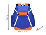 Basketball Backpack, Large Sports Gym Bag with Ball Compartment - Blue Orange V1308-DSZKI-2494-1