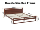 Artiss Bed Frame Double Size Wooden Walnut WITTON WBED-WITTON-D-WAL-AB