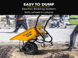 Baumr-AG 36V Battery Powered Wheelbarrow Motorised Electric, 80L Bucket Volume, 260kg Capacity V219-GDTPBWBM7CEA