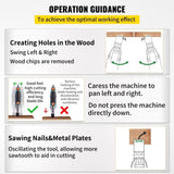 100PCS Oscillating Saw Blades, Quick Release Multitool Blades Kit, HCS Tool Blades for Wood Plastic, V952-BDGJDPG100PCSS199V0