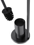 Freestanding Toilet Brush and Toilet Paper Holder Set Metal Bathroom Loo Brush Roll Stand with Round V1161-860069