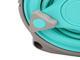15M Portable Garden Hose Reel with Nozzle Handheld Water Hose Holder Reel for Outdoor Watering Green V1294-YM0901-3111250213811