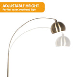 Sarantino Arc Floor Lamp Antique Brass Finish with Marble Base LMP-MLM-112-03