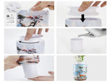 Colorful Style 1 DIY 3D Puzzle Vase - Creative Jigsaw Flower Holder with Waterproof Liner V888-ELOSUNG32042