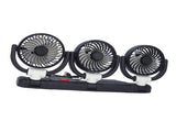 3 Heads Car Fan USB Speed Adjustable Foldable Portable Car Cooling Fan with Phone Holder for V1294-YM0901-3113250082911