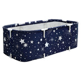 Weisshorn Foldable Bathtub PVC SPA Bucket Inflatable Cushion 134x65cm Star Navy FB-PVC-B-140-NA