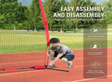 Barricade Backstop Net, 12x9 ft Ball Sports Barrier Netting, Portable Practice Equipment with Carry V952-DQW129YC0000YT8NIV0