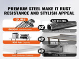 Stainless Steel Prep Table, 30 x 72 x 34 Inch, Heavy Duty Metal Worktable with 3 Adjustable Height V952-CFBXGGZTLCWJS66RVV0