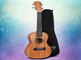 Alpha 23" Ukulele Natural Mahogany Concert Beginner Gift w/ Carry Bag UKULE-D-23-NAT