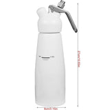 500mL Aluminum Whipped Dessert Cream Butter Dispenser Whipper Foam Maker with 3 Nozzles V1294-YM0901-JY04112-02
