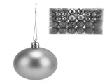 100pcs Christmas Ball Ornaments Shatterproof Hanging Balls for Christmas Tree Party DecorationSilver V1294-YM0715-3115210248113