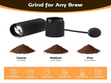 Devanti Manual Coffee Grinder with 24 Adjustable Settings Hand Coffee Bean Burr Mill for Espresso CF-G-M-12