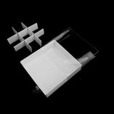100 Pack of White Card Chocolate Sweet Soap Product Retail Gift Box - 9 bay 4x4x3cm Compartments V382-100CHOC9BAY
