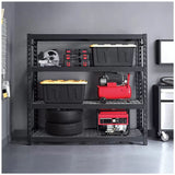 Black Industrial Rack with Interlocking Wire Deck, Heavy Duty Steel Construction LSB-68975