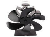 6 Blade Stove Eco Fan Black High Temperature Resistant Self Starting Energy Saving Heat Powered Fan V1294-YM3113220250011-0421
