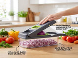 13-in-1 Vegetable Chopper with 8 Interchangeable Stainless Steel Blades and Storage Box for Slicing, V1189-LC-KF-00013