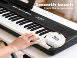 Alpha Piano Keyboard 88 Keys Electric Electronic Keyboard Piano Gift Black EK-S88-BT-BK