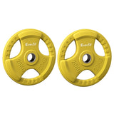 Everfit Weight Plates Standard 20kgx2 Dumbbell Barbell Plate Weight Lifting Home Gym Yellow FIT-K-DB-PL-SET-40KG