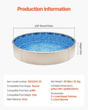 VEVOR Round Pool Liner 18ft Unibead Style Pool Liner 52in Wall Height V952-YCNCROUND18F17GTPV0