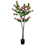 Flowering Natural Pink Artificial Camellia Tree 180cm V77-1157901N