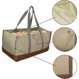 Large 600D Oxford Firewood Carrier Bag with Handles for Fireplace Log Storage, Camping and Household V1189-LC-HW-00553