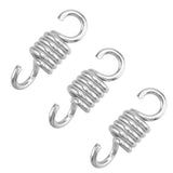 3Pcs Plated Silver Metal Swing Spring Kit Heavy Duty Hammock Chair Hanging Accessories V1369-AZ3-W-20707