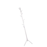 Clothes Tree Solid Wood Round Corner Simple Fashionable Beautiful Coat Hanger for Living Room White V1294-YM0716-3117220157411