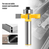 Wood 8mm Shank Straight End Mill Trimmer Cleaning Flush, Trim Corner Round Coves Box Bit 4Pcs, V1192-AZ-W-22190