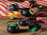 48 Pack Plastic Black Witch Candy Bowls Cauldrons,Pot with Handle ,for Halloween, Easter, St V1192-AZ-W-22757