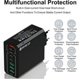 8 in 1 Waterproof Ports USB Fast, 8 Ports Desktop Charging Station, Portable Travel Phone V1366-AZ2-W-11527