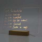 Luminous Transparent Acrylic Writing Board Clear Memo Message Frame Office Decoration, 30 x 20cm V1237-ZY-522-0082
