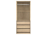Artiss Wardrobe Clothes Closet Storage Organizer Pine FURNI-L-WR01-3D-WD-AB