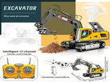 2.4G Remote Control Excavator Alloy Excavator Model Engineering Car Remote Control Car Boy Girl V1102-HEWJ-001