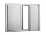 BBQ Access Door, 610x610 mm Double Outdoor Kitchen Door, Stainless Steel Flush Mount Door, Wall V952-SMABSCJMYS24Y71UBV0