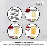 Kitchee Pasta Noodle Maker Roller Cutter Attachments - Compatible with KitchenAid Mixer V238-SUPDZ-41021510975568