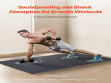 0.56 Inch Thick Gym Floor, 6 Tiles Rubber Top with EVA Foam, 25" x 25" Gym Flooring Workout V952-EVAQXJSHSDZXKEXU0V0