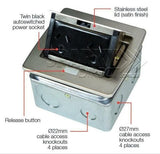 10A 250V Pop Up Double Power Outlet, Black V1202-V1-MOLSBIP2P-BK