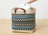 Laundry Basket Grocery Bag Jute Large Capacity Dirty Clothes Storage Basket Bucket for Home Colorful V1294-YM0703-3117230008213