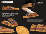 Vintage Sneakers Retro Skate Shoes Couple Matching Shoes Unisex Canvas Shoes - Camel - Size V1106-M-SHOE2-16519-CAME-6AU6EU39