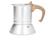 Moka Stove Coffee Maker Professional Metal Italian Coffee Maker for Home Travel Silver 150ml V1294-YM0715-3118220095312