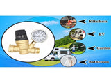 3/4In Water Pressure Regulator with Pressure Gauge For Camper Garden Hose Traile V1189-LWWAL-20260327-04009