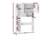 Artiss Bathroom Storage Cabinet Over The Toilet Organiser Laundry Shelf Holder FURNI-N-SAVE-172-WH