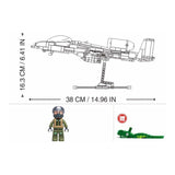 Sluban B1362 Model Kit 144 A10 Warthog Thunderbolt Attack Jet Fighter Plane USAF Military Buil SLB1362