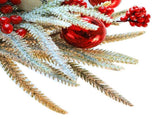 35cm Tabletop Xmas Tree Bark Wooden Barrel Decoration Artificial Bouquet Ornament for Home Hotel V1294-YM0901-3115240094711