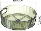 Lazy Susan Organizer, 8.7" Lazy Susan Turntable Organizer with Handle for Kitchen, Home, Office, V1258-DP02-C-3279