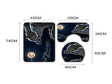 3PCS Night Theme Shower Waterproof Non Slip Bathroom Mat Rug Toilet Lid Cover Set V1294-YM0901-JY29014-01