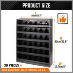 36Pc Bin Storage Rack Parts Holder Shelving Tools Organiser Workshop Nuts Bolts V465-MD506536